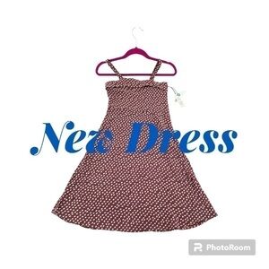 Treasure & Bond  Print Sleeveless Midi Dress Color:Purple Taupe Size S (7-8) NWT